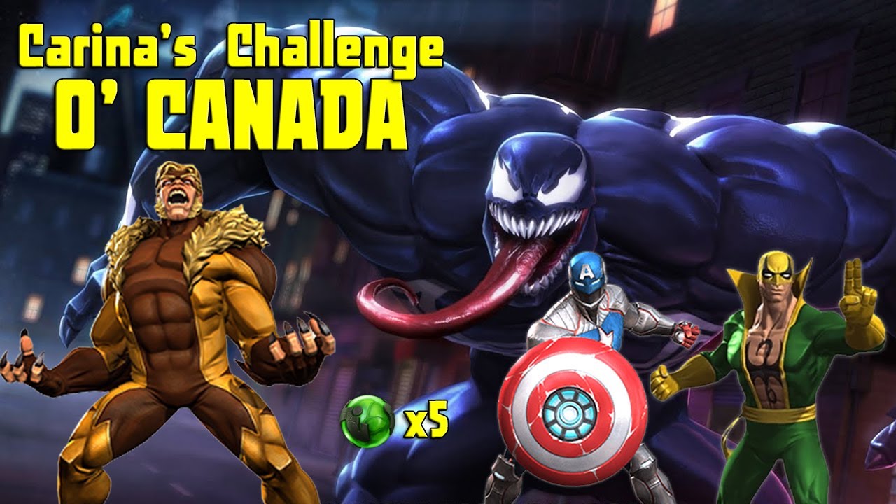 Sabretooth vs Venom / Iron Fist / Civil Warrior - O' Canada Carina's Challenge Labyrinth Run