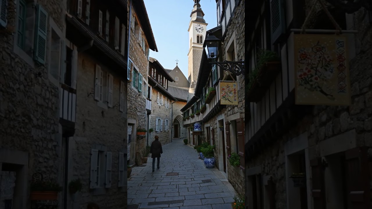 Quaint European Charm: Cobblestone Streets and Historic Architecture