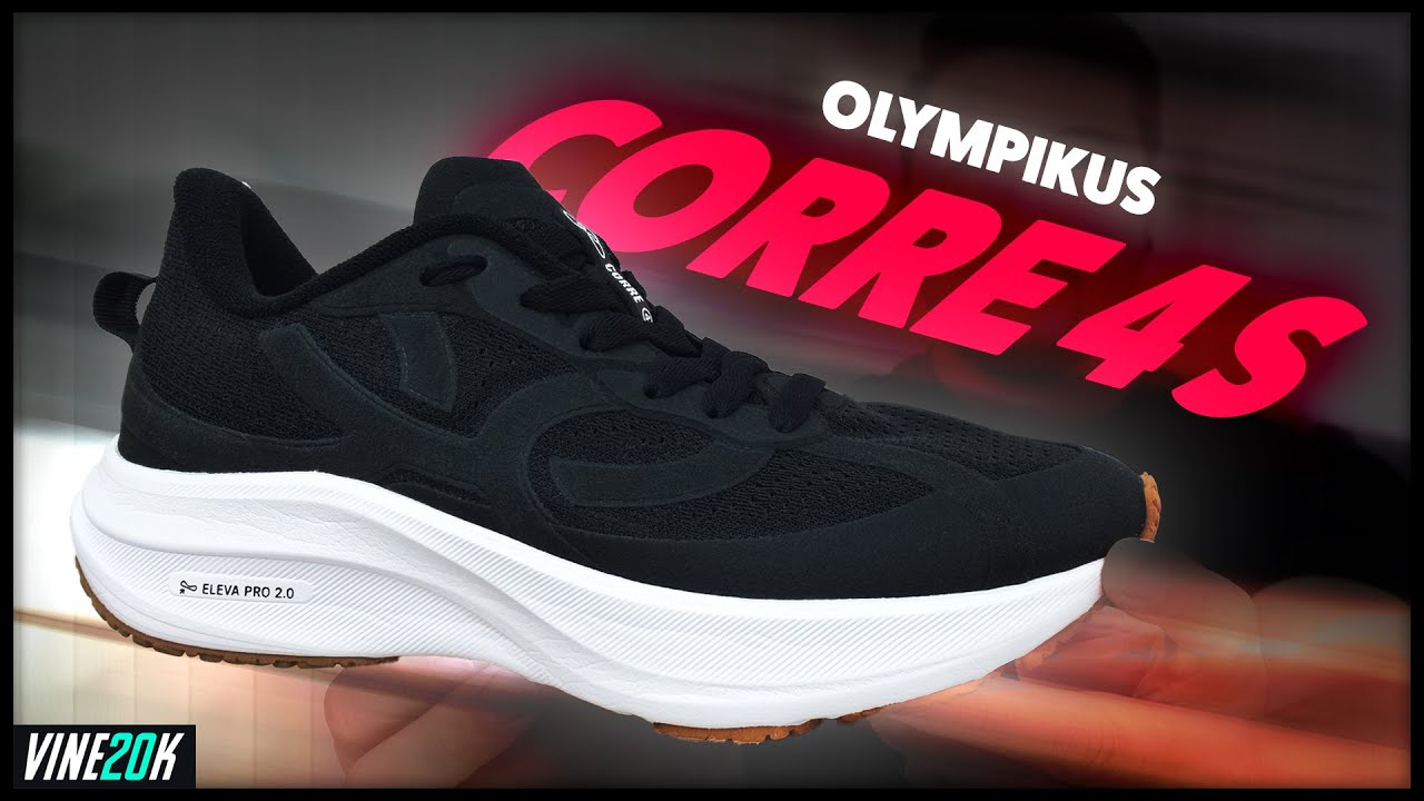 OLYMPIKUS CORRE 4 S 👟 (REVIEW COMPLETO e PROVANDO NO PÉ) ⚫ Preto - Masculino