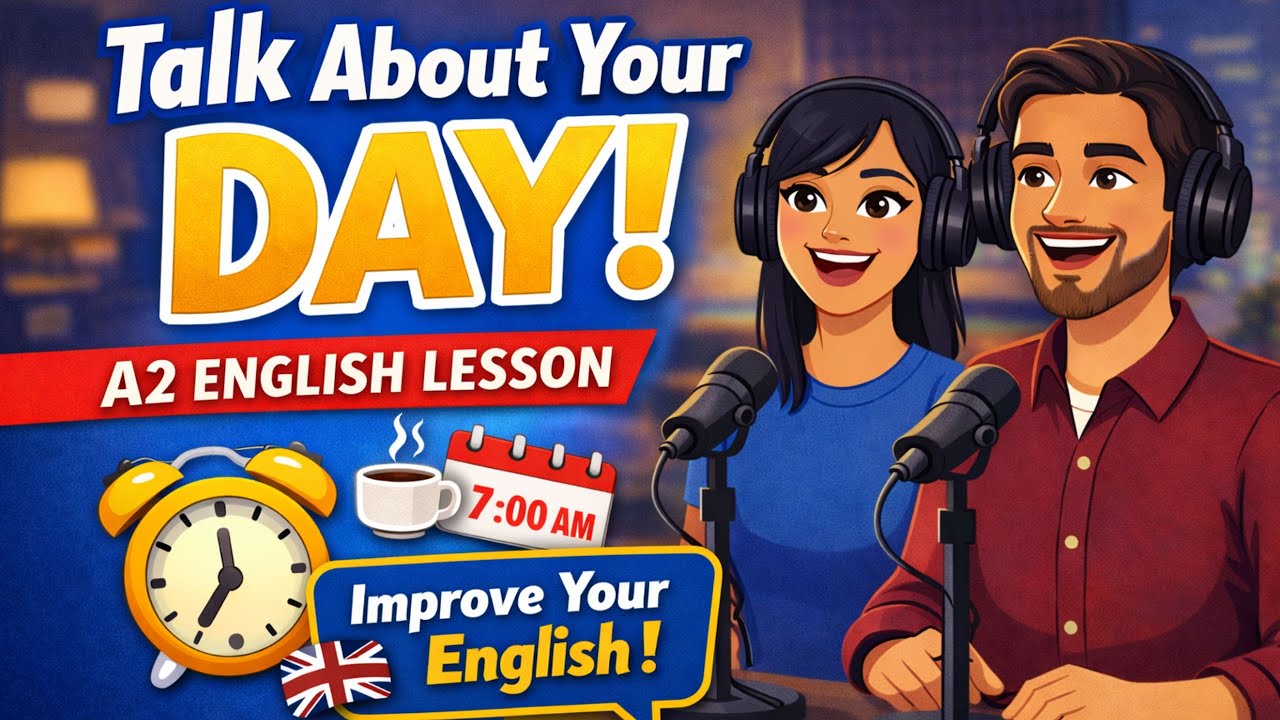 Daily Routine | A2 English Conversation | Talk About Your Day | English Podcast