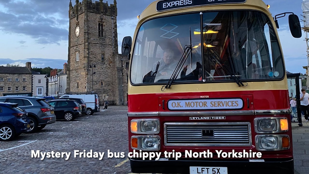O.K. Motor Services LFT 5X Leyland Tiger preserved coach Yesterbus enthusiasts mystery   Chippy Trip