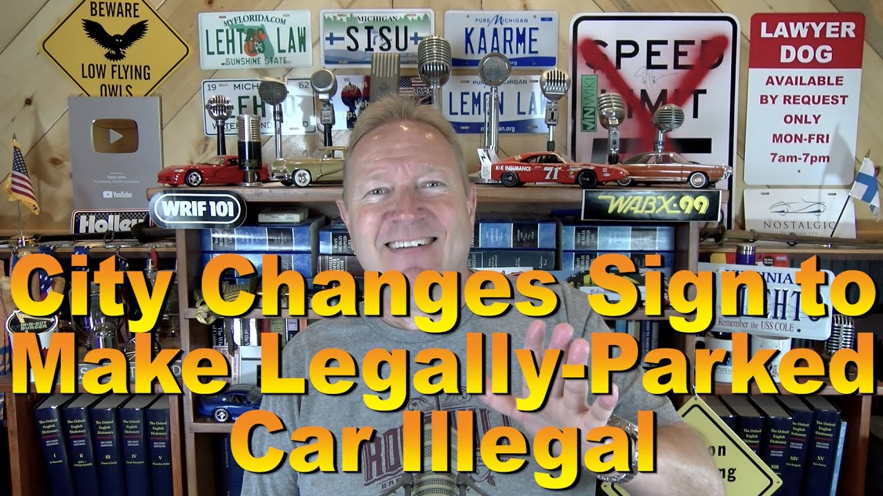 City Changes Sign to Make Legally-Parked Car Illegal