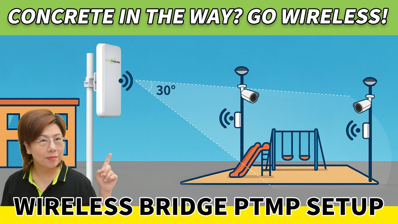 No Trenching Needed! Wireless Bridge Setup for Playground IP Cameras