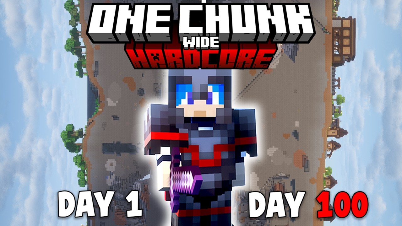 100 Hari Minecraft Hardcore ONE CHUNK WIDE
