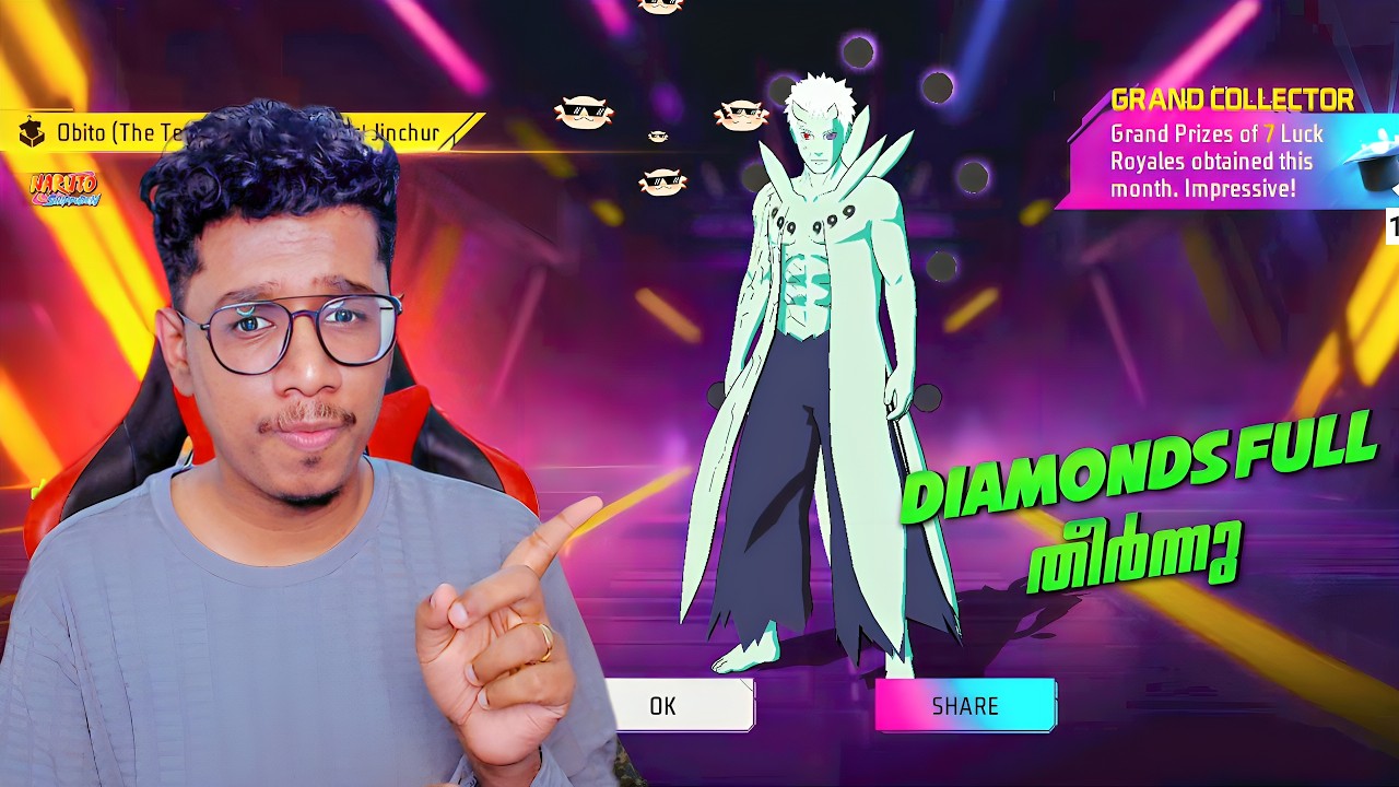 കിട്ടി മോനേ 🔥 Obito Ring Event കറക്കി 😍 Freefire New Event Malayalam 