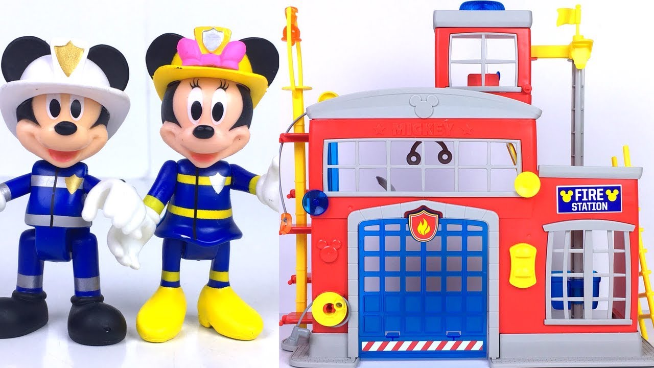 DISNEY JUNIOR MICKEY MOUSE CLUBHOUSE TO THE RESCUE FIRE STATION WITH FIREMAN MICKEY - UNBOXING