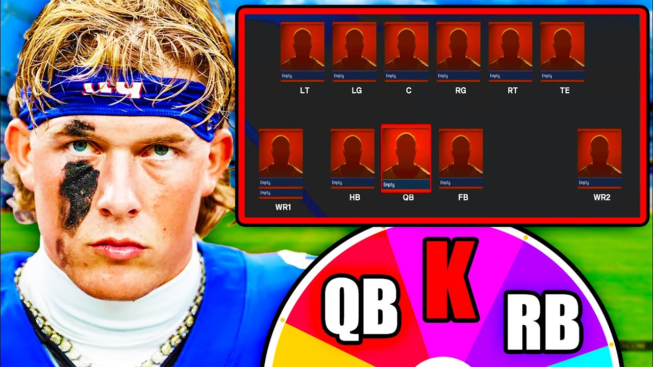 I Rebuilt a Team with ZERO PLAYERS AND I Spin a WHEEL of POSITIONS until we WIN A SUPER BOWL. (hard)
