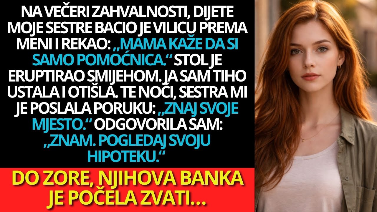 Nećak moje sestre bacio je vilicu na mene: 'Mama kaže da si samo pomoćnica'