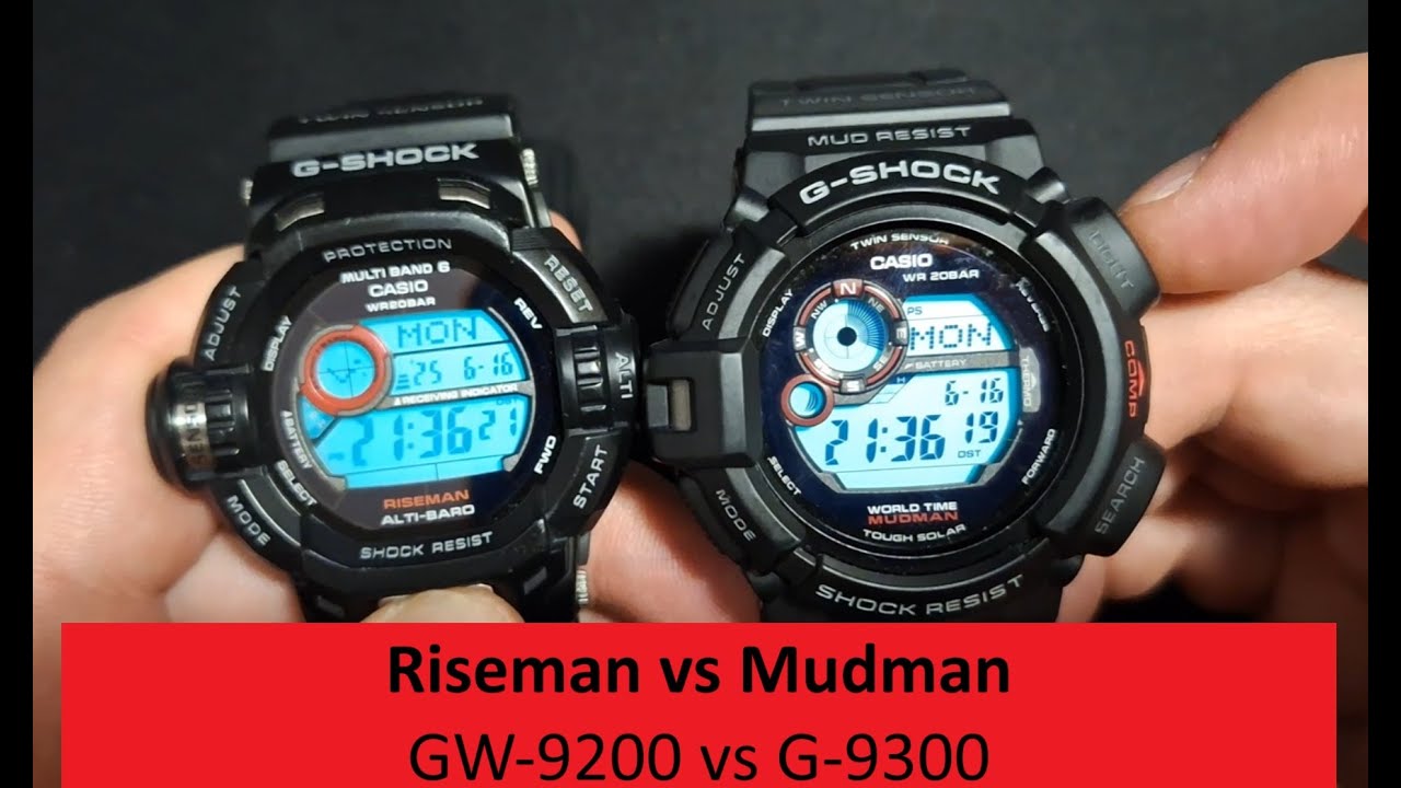 Raiseman czy Mudman? Co wybrać. Jaki zegarek Casio kupić. Porównanie GW-9200 z G-9300