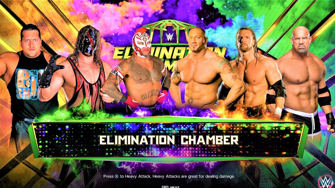 Big Show Kane Batista Goldberg Triple H Rey Mysterio | Elimination Chamber Match | WWE 2K23
