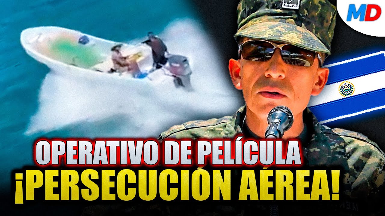🚨 ¡Persecución en helicóptero! Interceptan narcolancha en El Salvador