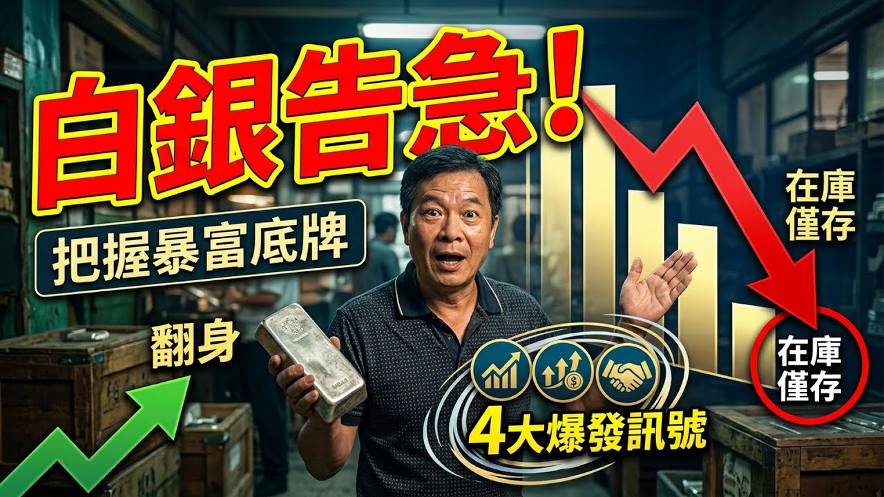 白銀庫存即將徹底見底！華爾街巨頭正在瘋狂掃貨的「窮人翻身底牌」，這4個爆發信號你絕對不能錯過！白銀投資 #華爾街 #金融知識 #被動收入 #投資策略 #白銀庫存