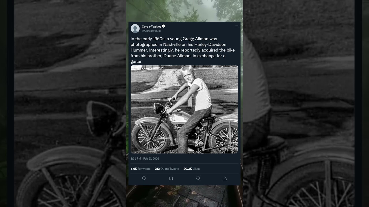 Before the Allman Brothers: Gregg&rsquo;s Early Harley Story 🎸🏍️ #RockOrigins #VintageRock #60sCulture