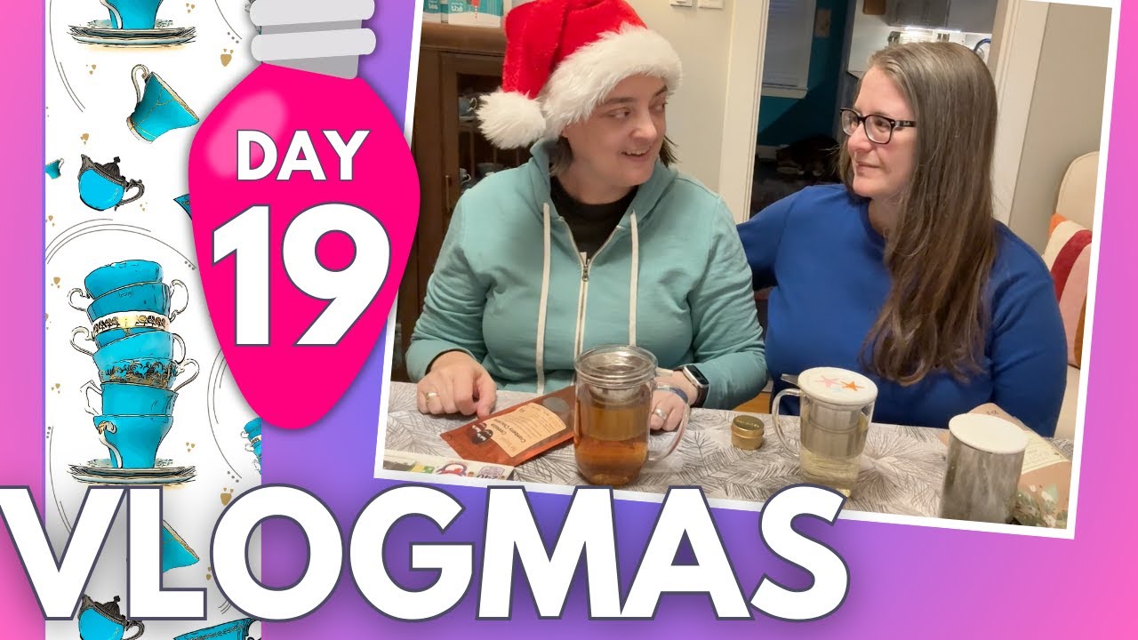 Tea Vlogmas Day 19 - making EASY one bowl muffins & drinking fav teas at the tea table!