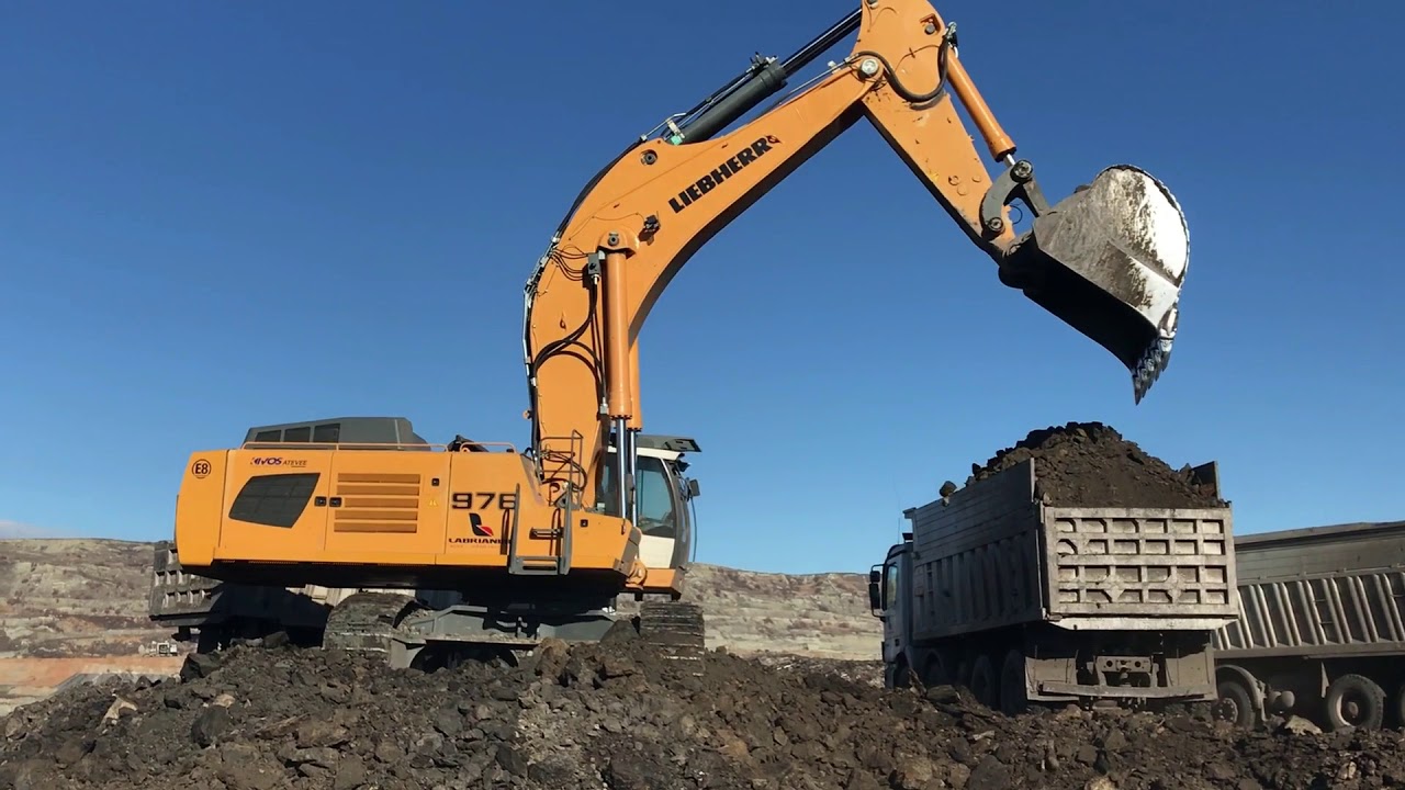 Liebherr 976 Excavator Loading Trucks - Labrianidis Mining Works