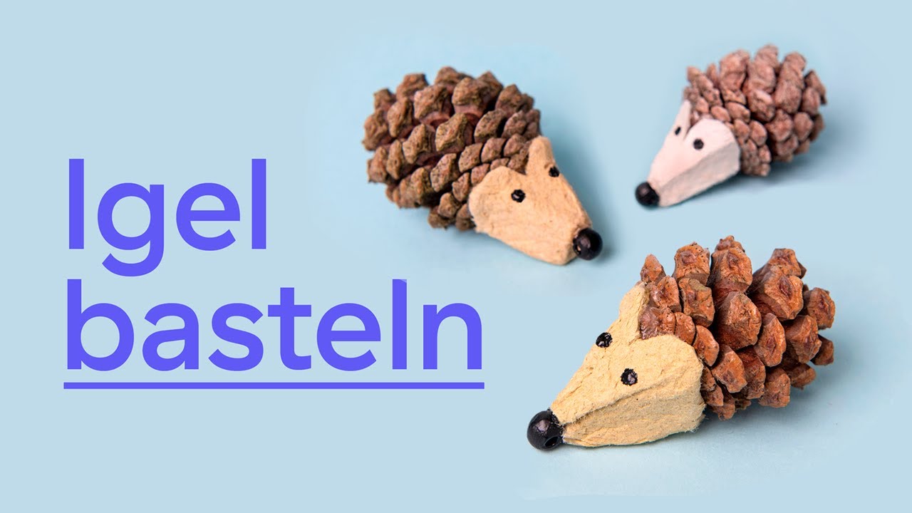Süße Igel aus Tannenzapfen basteln!