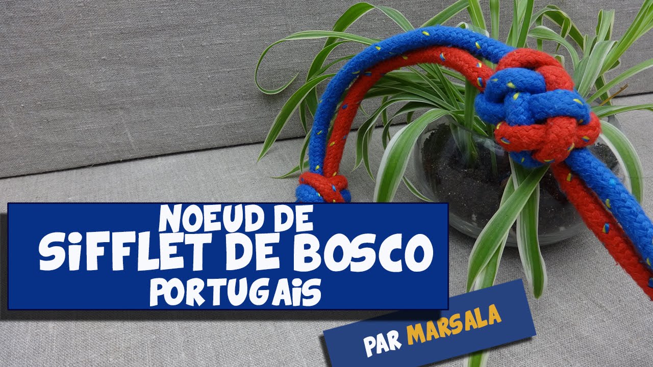 Noeud de sifflet de bosco portugais ( sifflet de bosco allongé ) #noeud à boucle