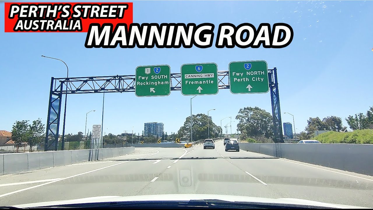 MANNING ROAD (Perth, Australia) - Driving Through Road Connecting Cannington to Freeway