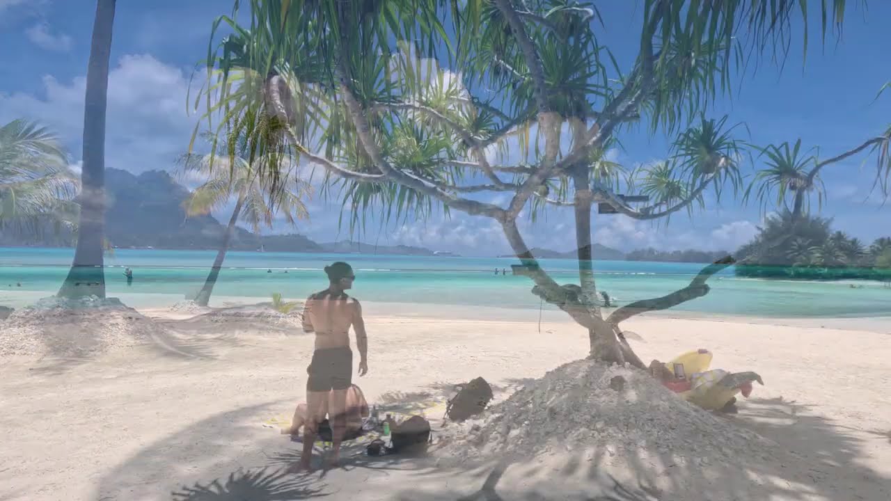Gorgeous Bora Bora. Storming the beach by landing craft. Private beach with #paulgauguin cruises