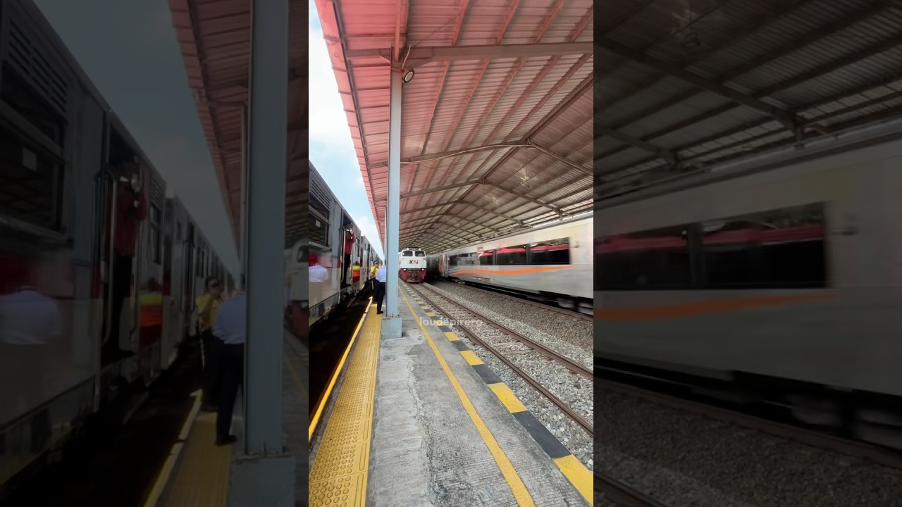 Full speed 🔥 Dua kereta api Argo Wilis ngebut di Stasiun #keretaapi #argowilis