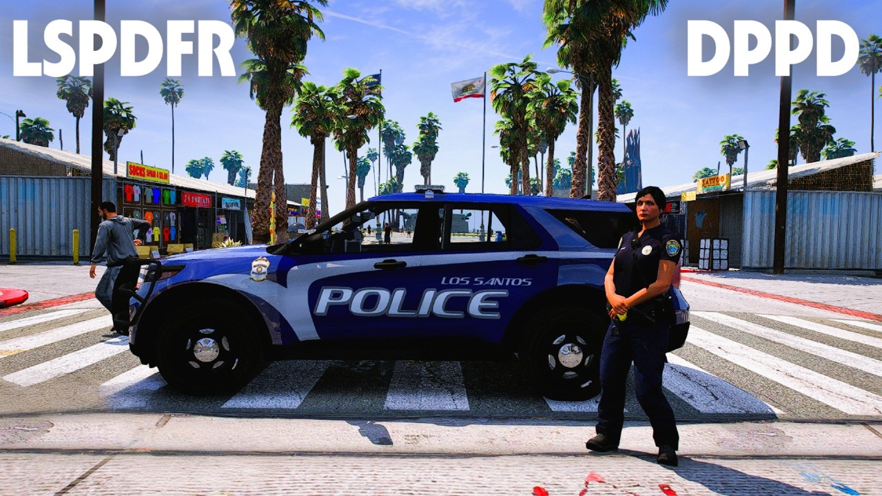 (DAY 17) GTA V - LSPDFR 0.4.9 - DPPD - Officer Down - Gang Shootout #lspdfr