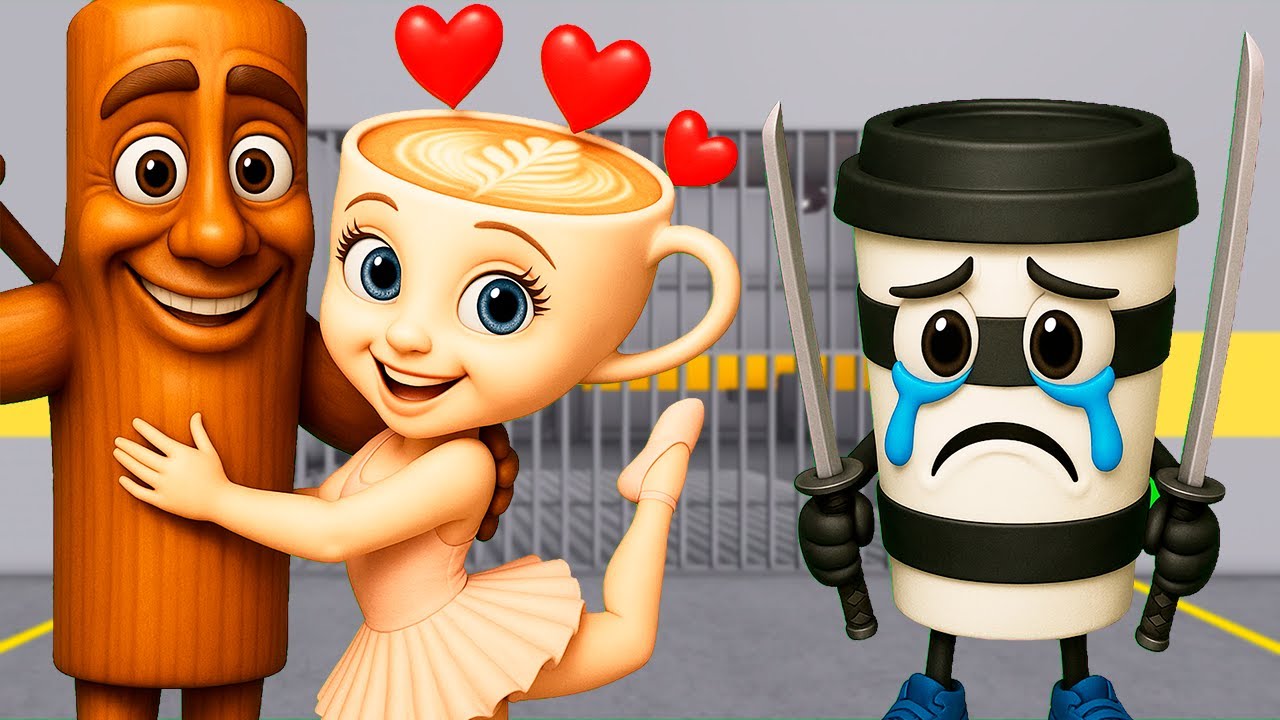 BALLERINA CAPPUCCINA FALL IN LOVE WITH TUNG TUNG SAHUR in BARRY'S PRISON RUN! Obby Brainrot #Roblox