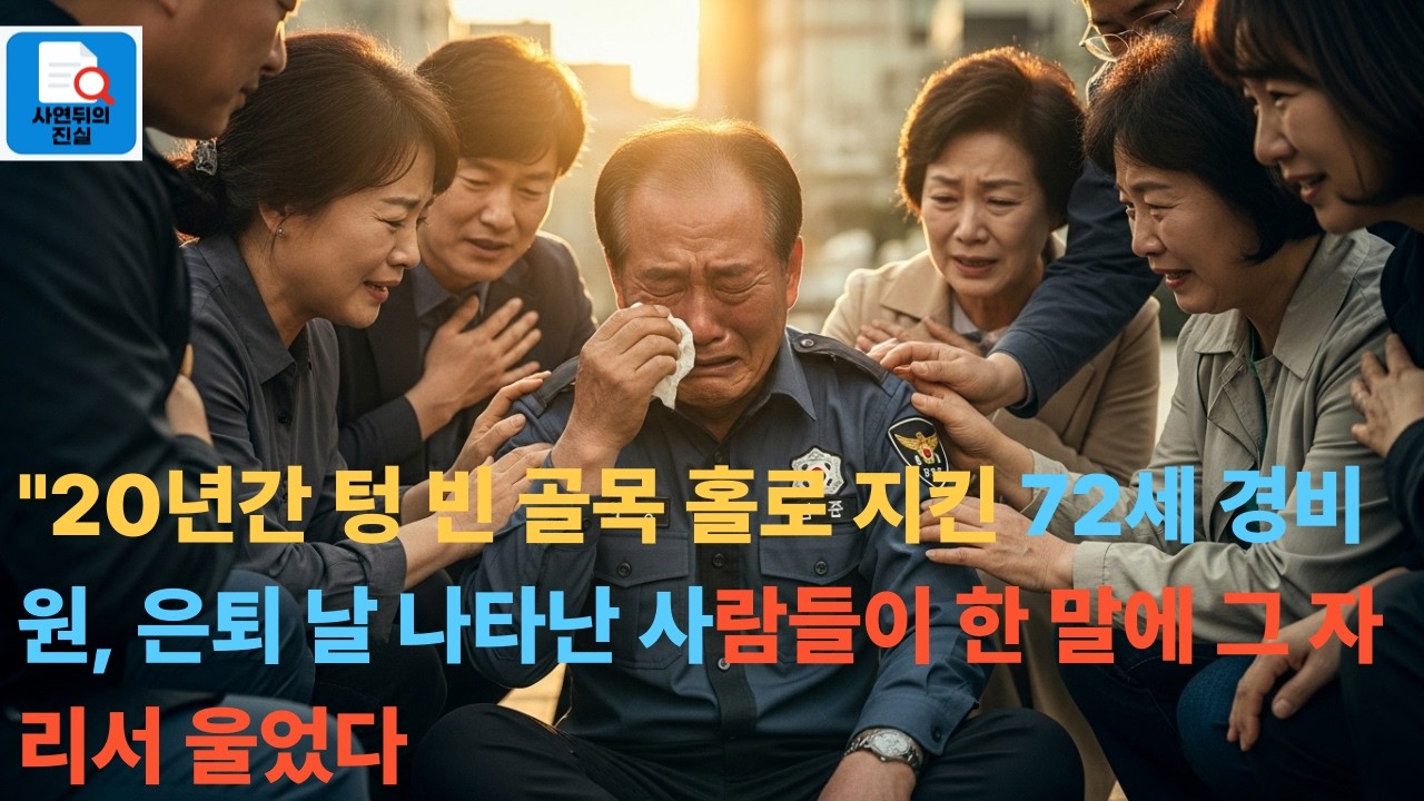 “사람도 차도 끊긴 골목을 20년 지킨 노인 경비원, 누구의 관심도 받지 못한 줄 알았던 은퇴 날 벌어진 일”