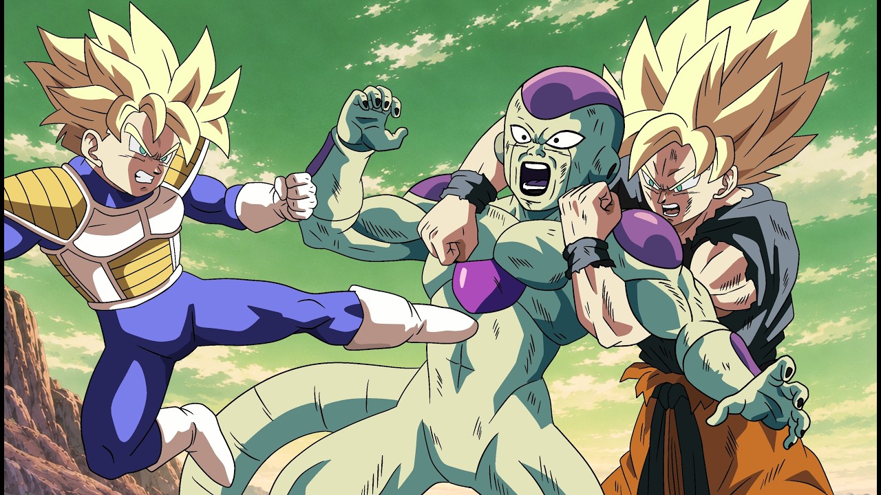 Dragon Ball What if: Goku and Gohan transformed into SSJ against Frieza