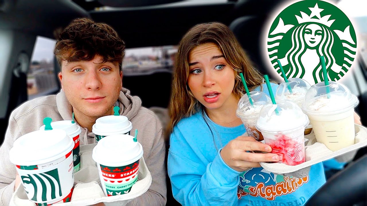 Trying ALL of Starbucks Holiday Drinks