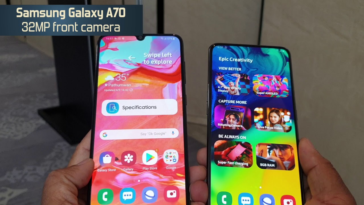 Samsung Galaxy A70 vs Samsung Galaxy A80: Comparison overview [Hindi हिन्दी]