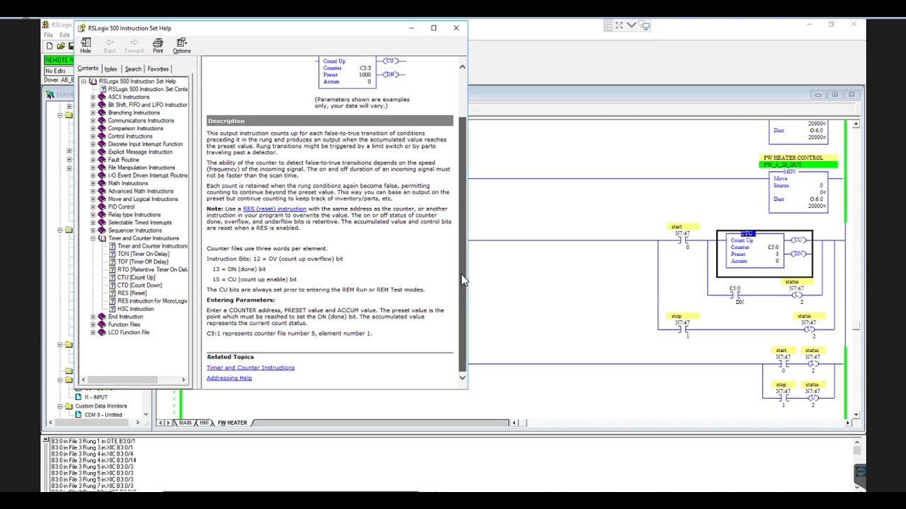 PT5 Basics CTU, TON, RES, ONS