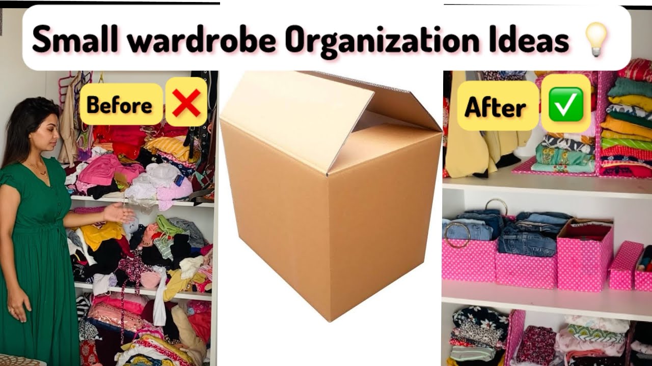 My wardrobe makeover &  clothes folding Hack || shikhaa #organizationideas #closetorganisation #diy