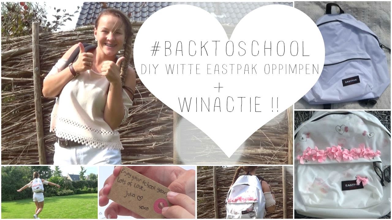 #BACKTOSCHOOL | DIY WITTE EASTPAK OPPIMPEN + WINACTIE ( GESLOTEN )!! | ThingsJuliaLoves❤️