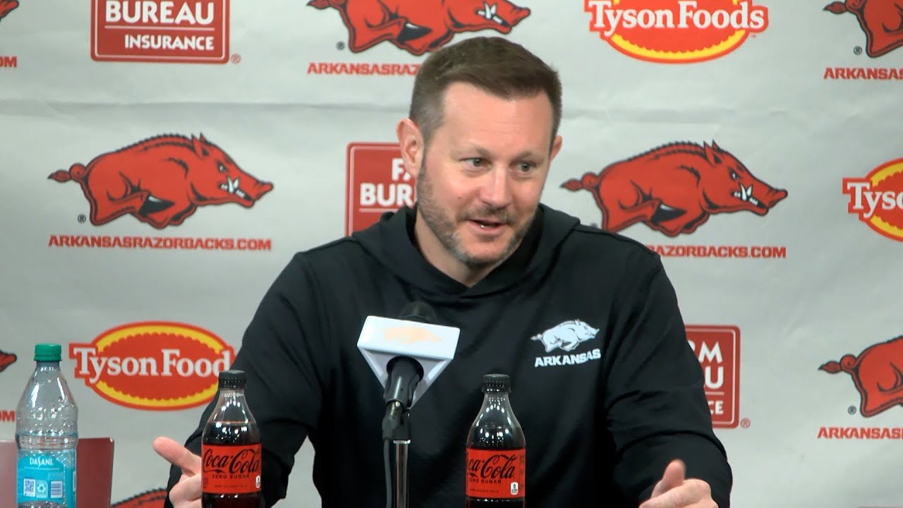 Ryan Silverfield recaps first day of Arkansas football spring practice
