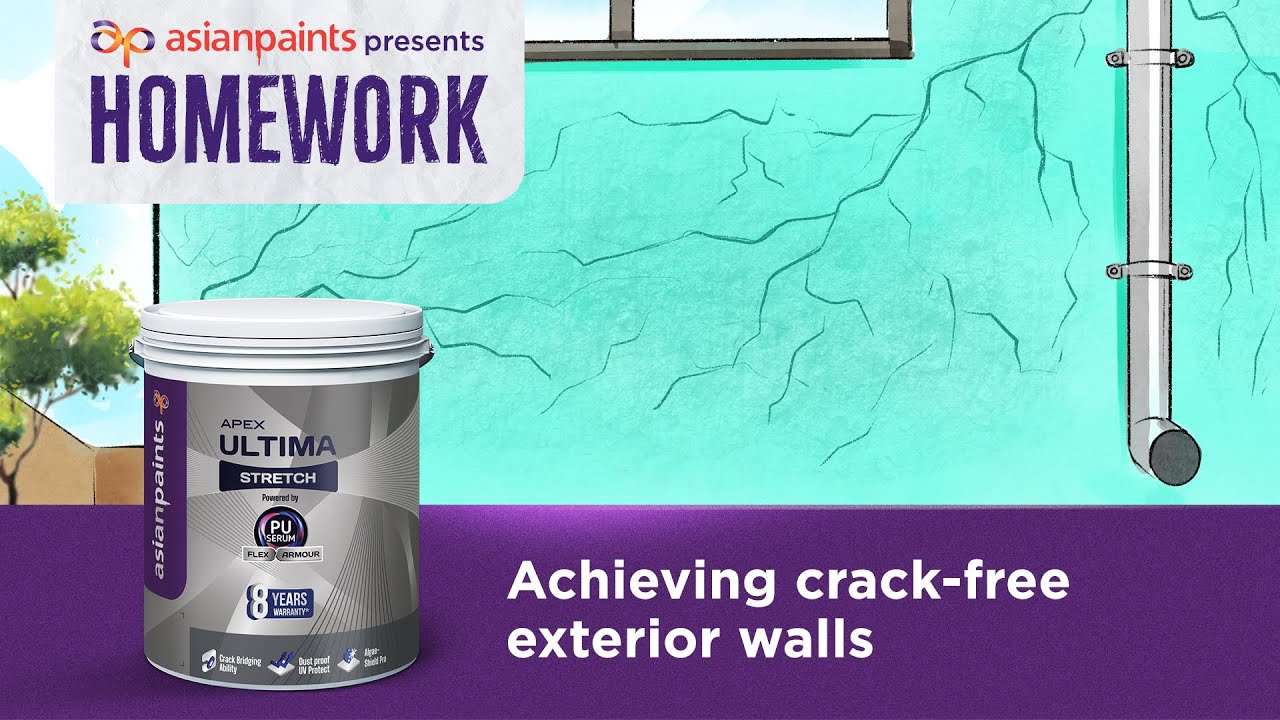 Ultima Stretch: Fixing Cracks on Exterior walls | Homework by Asian Paints