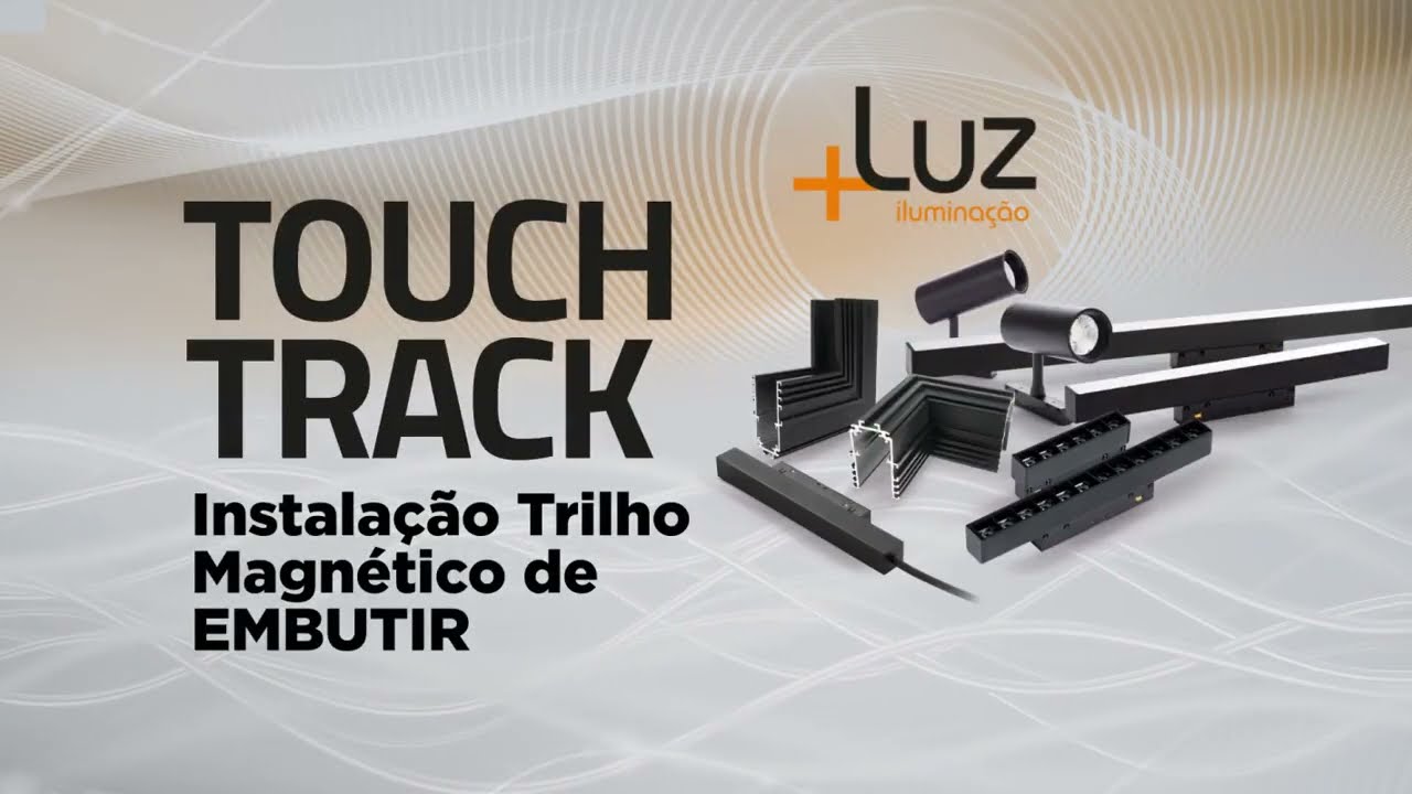 Instalação Trilho Magnético de EMBUTIR da linha TOUCH TRACK +Luz Iluminação