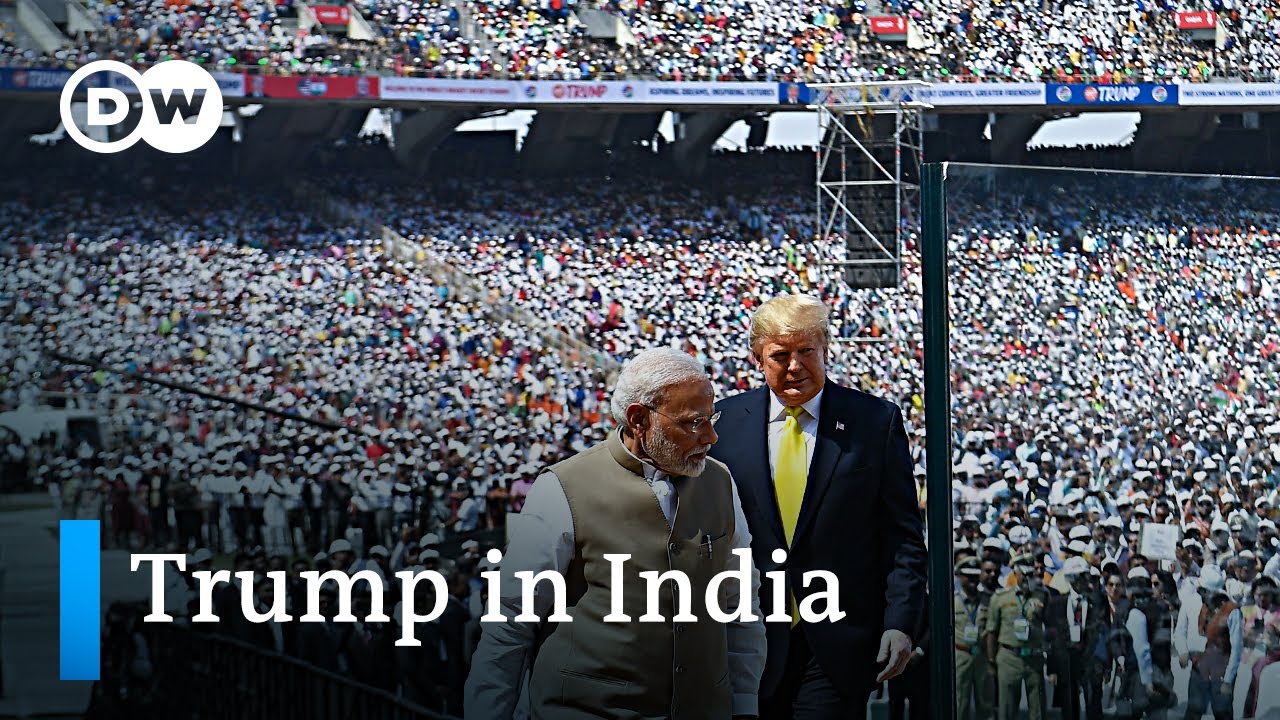 Trump starts India trip with huge stadium rally | DW News