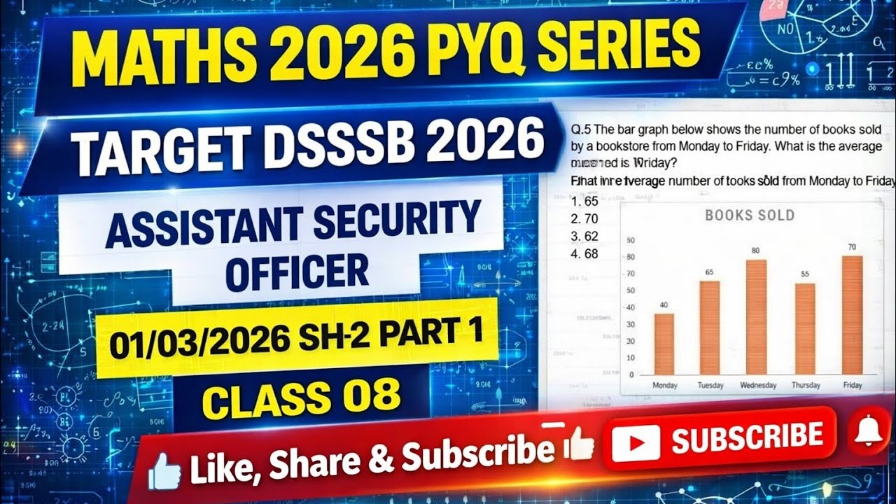 DSSSB MATHS 2026 》DSSSB PYQ 》TARGET DSSSB 2026 》LECTURE-08 @payalsinghalacademy  #dsssb2026 