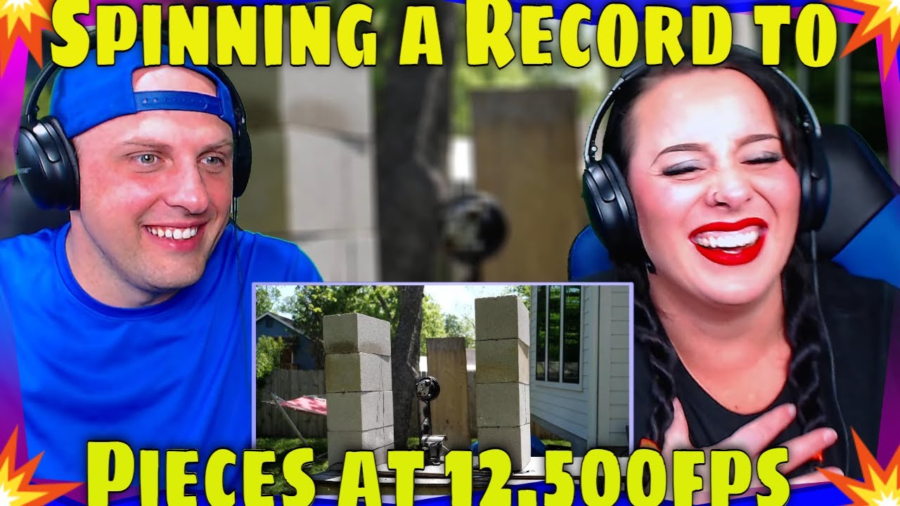 First Time Seeing Spinning a Record to Pieces at 12,500fps by The Slow Mo Guys | THE WOLF HUNTERZ