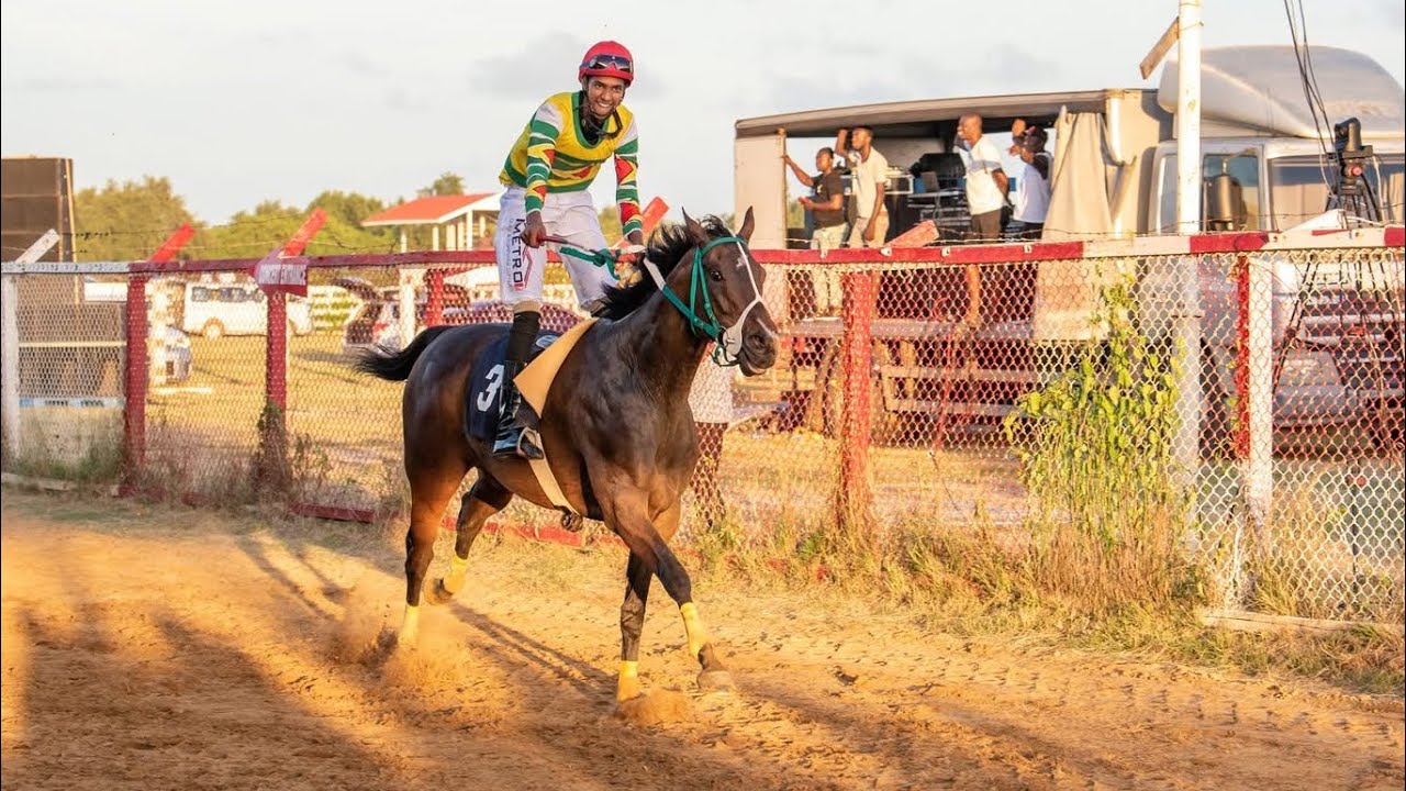 Jockey Kishawn Pereira piloted Bossalina to victory. He was interviewed by Stephan Sookram.