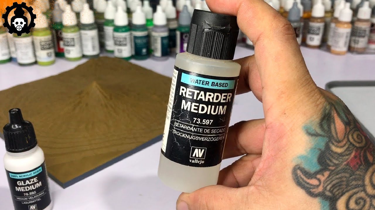 HOW To Use The Vallejo RETARDER Medium | Mount Mayon Map Painting | Vallejo Colors | 2021