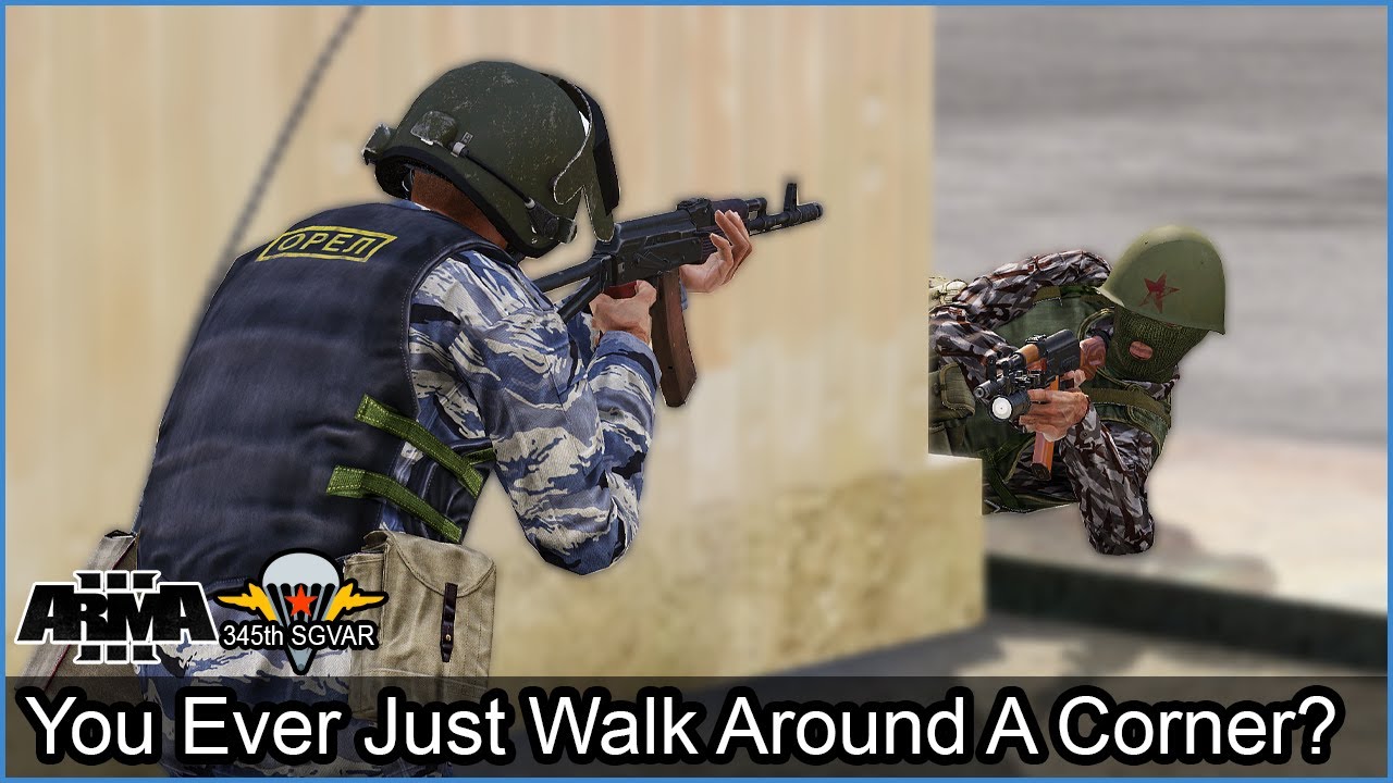 You ever just walk around a corner and find an entire enemy squad? - Arma 3