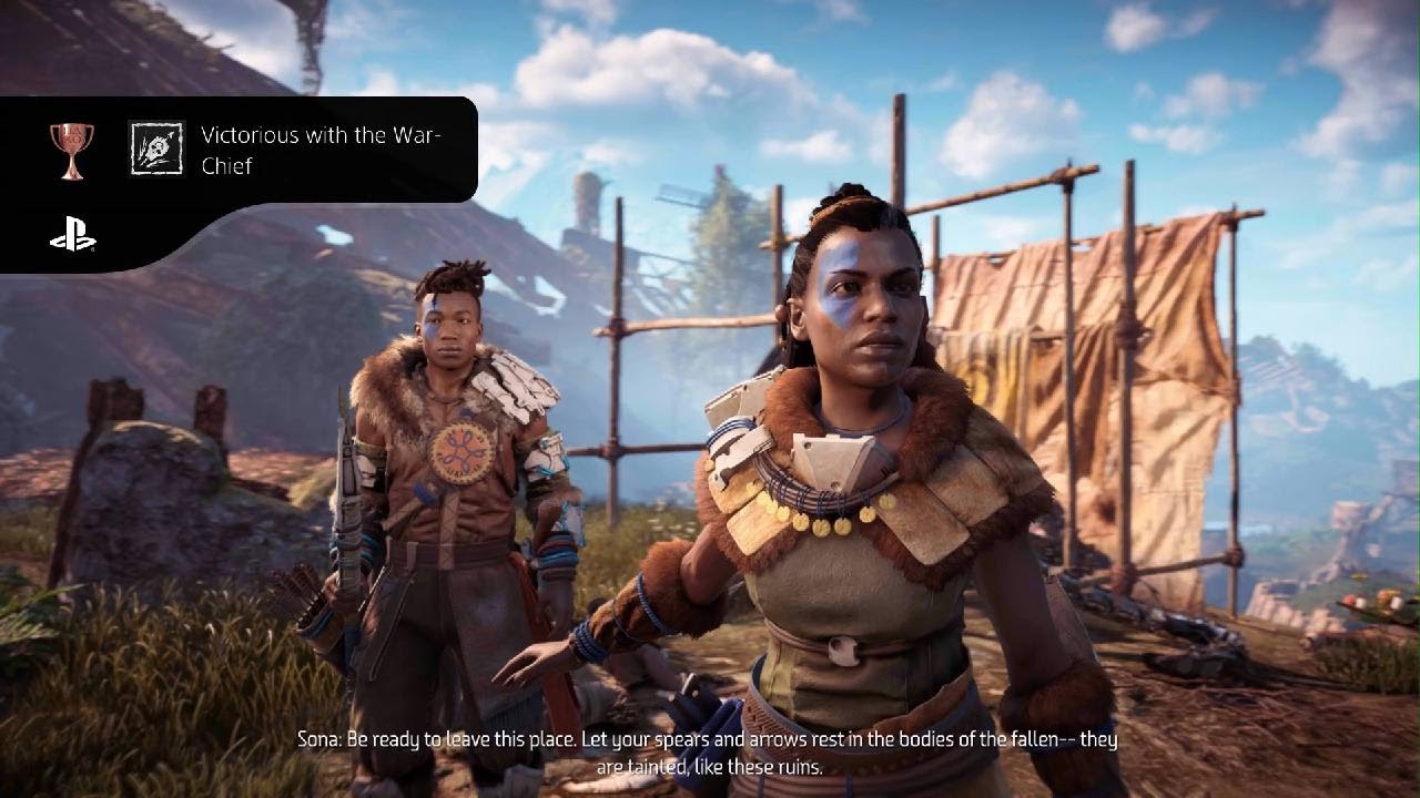 Horizon Zero Dawn: Complete Edition Victorious with the WarChief Trophy