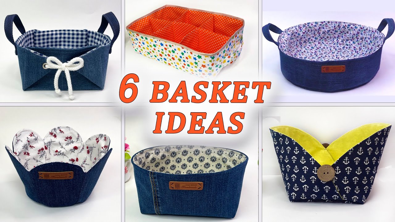 6 Ideas for Sewing Charming Baskets