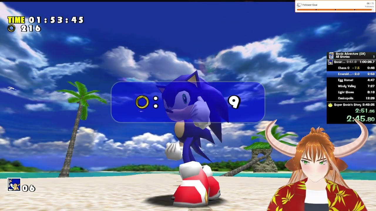 Vtuber crashes out SPeedrunning Sonic Adventure 1 All Stories