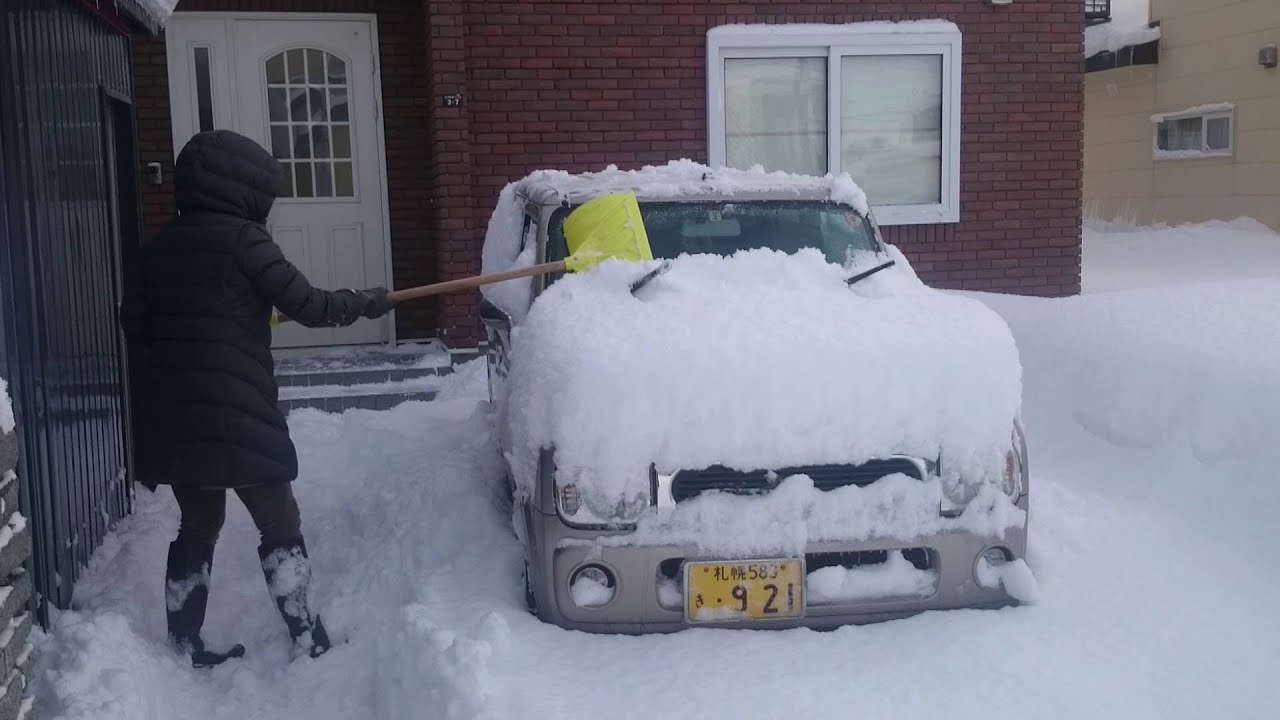 ２ウェイプッシャーで雪下ろし