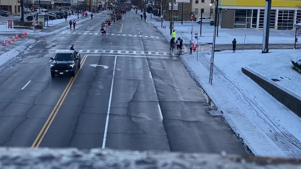 Runners participate in the 130th YMCA, Turkey Trot in Buffalo, New York