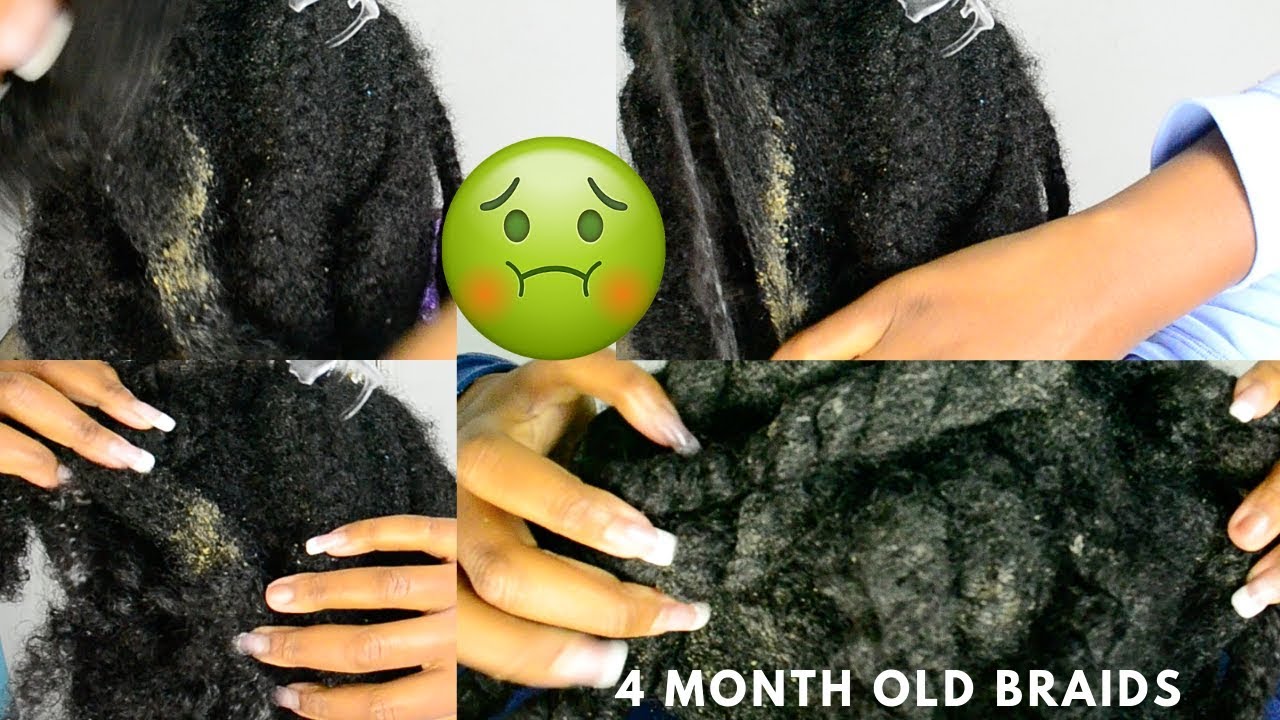4 MONTH OLD BRAIDS Take down **EXTREME** Dirt | Natural Hair | Type 4