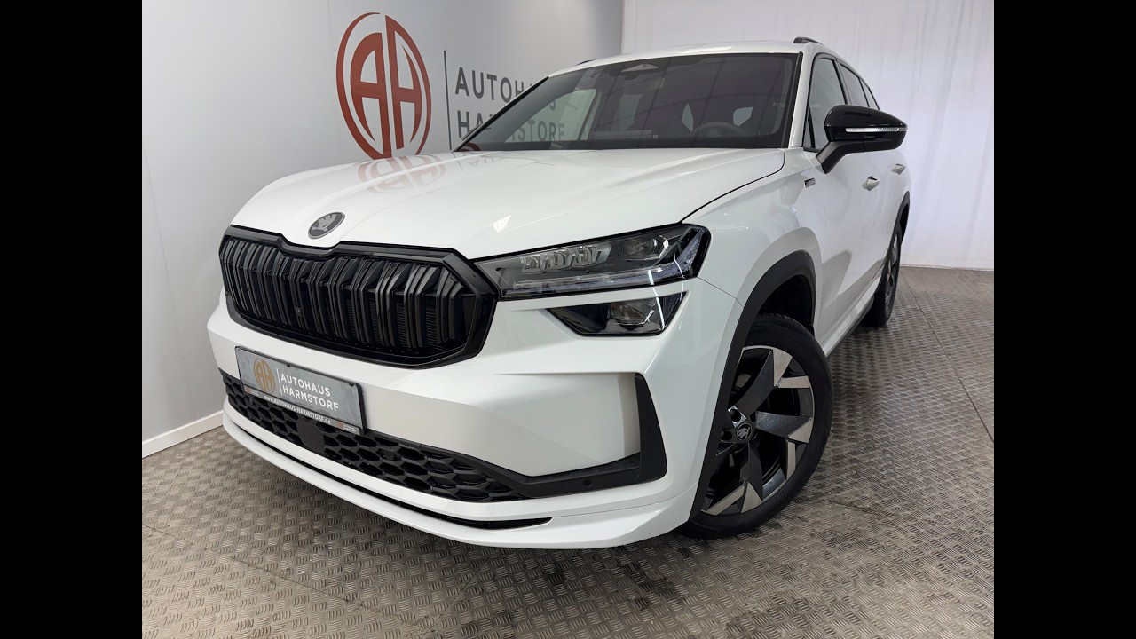 Skoda Kodiaq 1.5 TSI Sportline Matrix AHK Panoramadach - Moonweiß Perleffekt