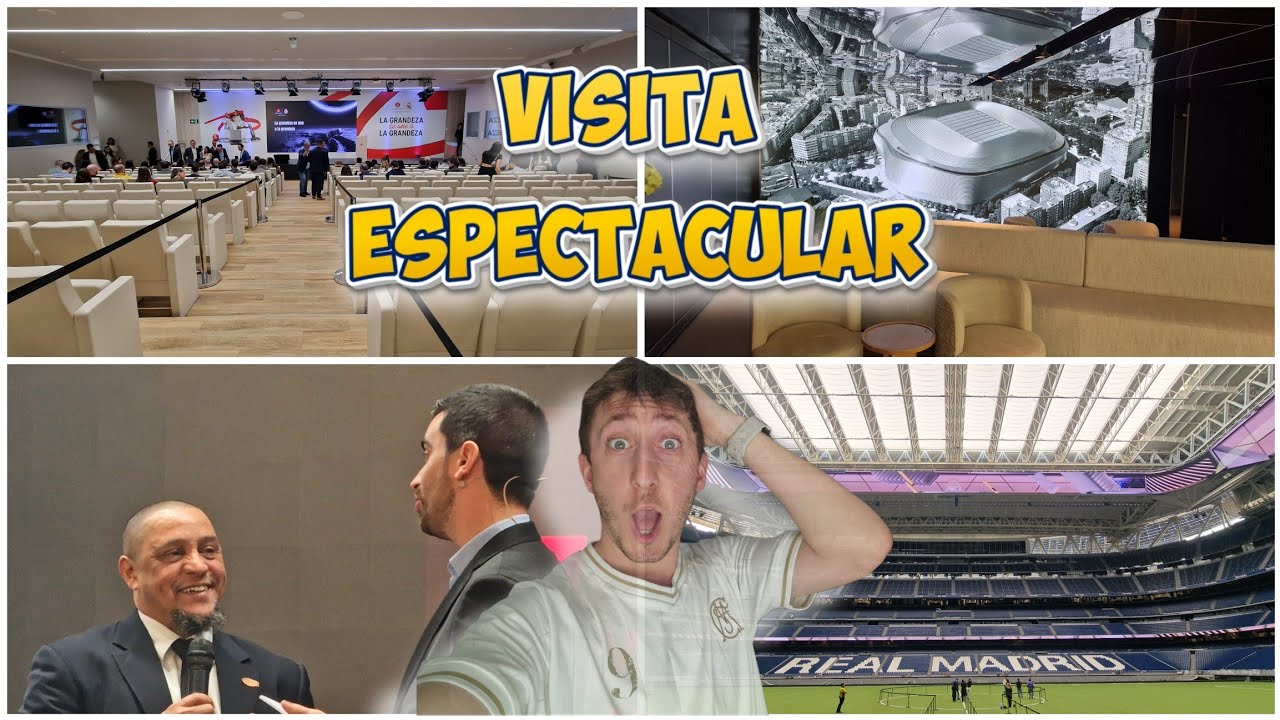 VISITAMOS la SALA de PRENSA, ZONAS NUNCA VISTAS y VEMOS a ROBERTO CARLOS en el SANTIAGO BERNABÉU 🤩